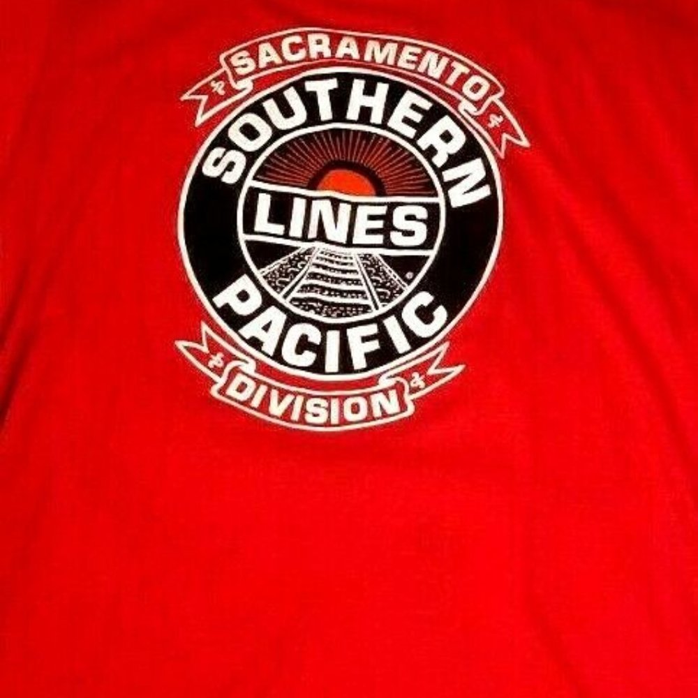 Vtg Southern Pacific Railroad Lines L T-Shirt Sacr